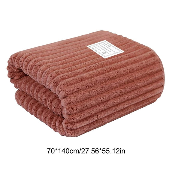 Beautynvta Bath Towels for Bathroom, 27.56''x55.12'', Solid Color Striped Bath Towel, Soft Absorbent Flannel Bath Towels for Sport, Yoga, SPA, Fitness, Red