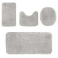 thumbnail image 1 of Beautynvta Bathroom Rugs Sets 4 Pieces, Lid Cover Bathroom Shower Rugs, U-Shaped Toilet Mat, Microfiber Plush Bath Mats, Non-Slip Water Absorption Quick Drying Bath Rugs, Gray, 1 of 8