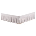 thumbnail image 1 of Beautynvta Bed Skirt, Wrap Around Bed Skirts for Queen Beds 15" Drop, Adjustable Elastic Dust Ruffles, Wrinkle & Fade Resistant, Machine Washable, White, 1 of 6