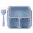 thumbnail image 1 of Beautynvta Bento Box with Lids, Snack Containers with 3 Compartments for Meal Prep Work and Travel, Reusable Lunchable Snack Containers with Fork, 1 of 1