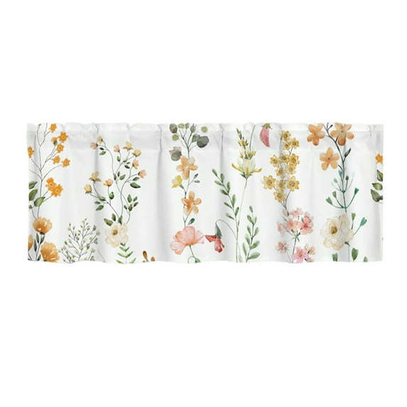 Beautynvta Blackout Window Valance, Insulated Thermal Rod Pocket Valance Curtains for Kitchen Bathroom Living Room Bedroom, 17.7''x52''