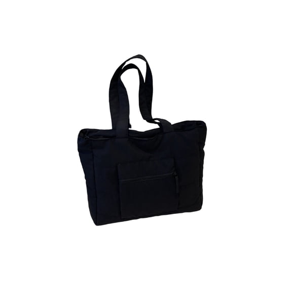 Beautynvta Canvas Tote Bag for Women, Lightweight Puffy Tote Bag with Compartments Quilted Shoulder Bag Handbag for Travel, Work, Gym