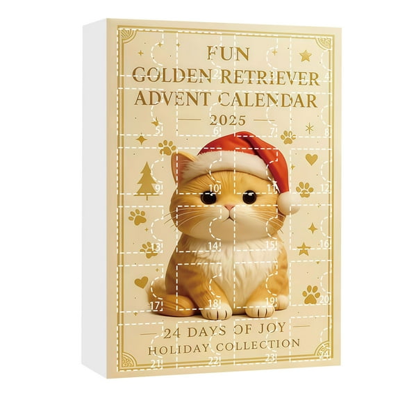 Beautynvta Cat Advent Calendar 2025, Christmas Advent Calendar, 24 Day Countdown Calendar with 24 Pcs Acrylic Cat Pendants, Christmas Tree Ornaments, Christmas Gifts for Adults Teens