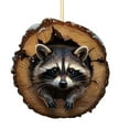 thumbnail image 1 of Beautynvta Christmas Animalss Ornaments, Acrylic Tree Hole Squirrel/Raccoon Pendant Car Pendant, Hanging Ornaments for Christmas Tree Holiday Party Gifts Decoration, 1 of 5