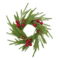 thumbnail image 1 of Beautynvta Christmas Candle Ring Wreath, 9.8'' Artificial Pine Candlestick Wreath with Berry Pinecone, Fake Greenery Wreath for Home, Wedding, Christmas Holiday Table Decorations, 1 of 6