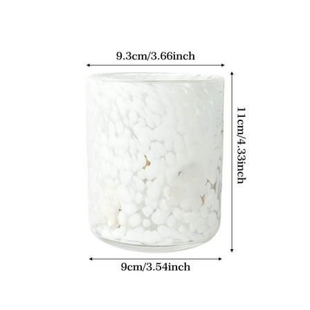 Beautynvta Christmas Cup, Christmas Polka Dots Glass Cup, 12oz Holiday Tumblers with Santa Snowflake Tree Patterns for Milk Juice Cocktails, Dishwasher Safe, Xmas Gifts