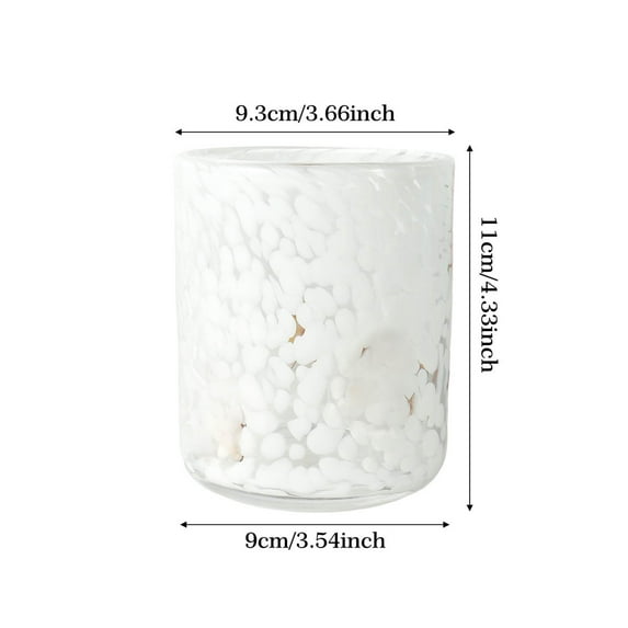 Beautynvta Christmas Cup, Christmas Polka Dots Glass Cup, 12oz Holiday Tumblers with Santa Snowflake Tree Patterns for Milk Juice Cocktails, Dishwasher Safe, Xmas Gifts