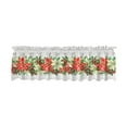 thumbnail image 1 of Beautynvta Christmas Curtains Valance, 54x17.7 Inch Exquisite Christmas Poinsettia Garland Printed Window Valance Curtains, Christmas Short Curtain Drapes for Kitchen Living Room Bedroom, 1 of 6