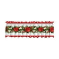 thumbnail image 1 of Beautynvta Christmas Curtains Valance, 54x17.7 Inch Exquisite Christmas Poinsettia Garland Printed Window Valance Curtains, Christmas Short Curtain Drapes for Kitchen Living Room Bedroom, 1 of 6