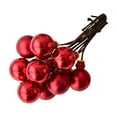 thumbnail image 1 of Beautynvta Christmas Decorations Mini Christmas Balls Flower Bouquets Decorations, 3.15'' Artificial Christmas Balls Picks for DIY Christmas Wreath Home Decoration, Red, 1 of 6