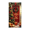 thumbnail image 1 of Beautynvta Christmas Door Cover, 35''x71'' Christmas Tree Wreath Gift Boxes Hanging Banner Decoration Front Door Backdrop Window Cover for Home Wall Indoor Party Decorations, 1 of 6