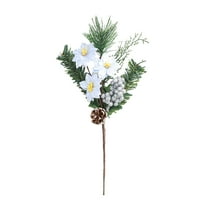 Beautynvta Christmas Floral Picks, Artificial Pine Picks, Christmas Pine Needles Branches with Berry Pinecone and Flower, for Flower Arrangements Wreaths Holiday Xmas Tree Decoration