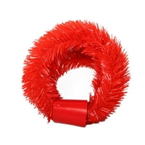 Beautynvta Christmas Garland, 18.04 Ft Artificial Pine Needle Garland, Plastic Christmas Garlands for Xmas Tree, Mantle, Table Indoor Outdoor Decorations, Red