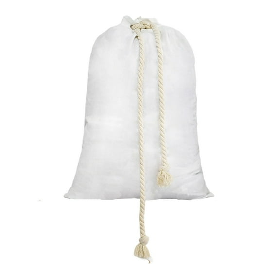 Beautynvta Christmas Gift Bag with Double Drawstring, Solid Color Large Santa Sack Reusable Canvas Treat Bag for Xmas Present Party Favor Holiday Wrapping, 27.5''x19.7''