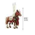 thumbnail image 1 of Beautynvta Christmas Horse Ornaments, 3.15'' Acrylic Flat Painted Horse Pendant, Christmas Tree Hanging Decorations, Vintage Animal Hanging Ornaments for Xmas Tree Home Decor, 1 of 6