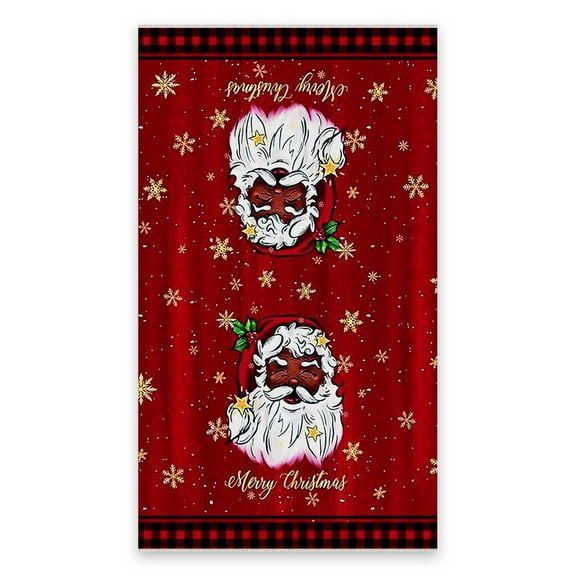 Beautynvta Christmas Kitchen Towel, Red Santa Claus Snowflake Printed Kitchen Towels Dish Towels, Winter Holiday Hand Towels for Hotel Beach Gym Spa, 18''x26''