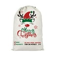 thumbnail image 1 of Beautynvta Christmas Large Canvas Gift Bag, Drawstring Santa Burlap Sack Reusable Personalized Cloth Pouch for Xmas Presents Package, Party Supplies, 27.5x19.7 Inch, 1 of 5