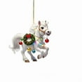 thumbnail image 1 of Beautynvta Christmas Ornaments, Acrylic 2D Flat White Horse Pendant, Christmas Tree Hanging Decorations, Animal Hanging Ornaments for Xmas Tree Home Decor, 1 of 6