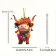thumbnail image 1 of Beautynvta Christmas Ornaments, Animal Hanging Decor, Cute Acrylic Cartoon Christmas Cow Pendant Christmas Tree Hanging Ornaments for Home Decor Car Backpack, 1 of 4