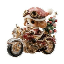 Beautynvta Christmas Ornaments, Cute Christmas Dog Riding Motorcycle Christmas Tree Decorations, Acrylic Pendant, Personalized Christmas Hanging Ornaments, Xmas Gifts