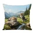 thumbnail image 1 of Beautynvta Christmas Pillow Cover, 18x18 Inch, Outdoor Small Cat Pattern Decorative Throw Pillow Case, Soft Fabric Holiday Cushion Cover for Sofa Coush Bed Home Decor, 1 of 6