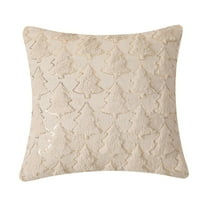 Beautynvta Christmas Pillow Covers, 15.7''x15.7'' Xmas Decorations Christmas Tree Pillow Cases, Soft Cushion Case for Winter Xmas Holiday Bedroom Living Room Sofa Decor