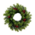 thumbnail image 1 of Beautynvta Christmas Pines Needle Wreath, 13.7'' Artificial Norfolk Pine Wreath, Faux Green Fake Pine Needles Wreath for Front Door, Wall, Windows, Home, Outdoor, Xmas Decor, 1 of 5