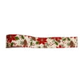 thumbnail image 1 of Beautynvta Christmas Ribbon, 16.4 Ft Poinsettias Pinecones Printed Christmas Wired Ribbon, Xmas Wired Ribbon Roll for Winter Wreath Bow Making DIY Crafts Gift Wrapping, 1 of 6