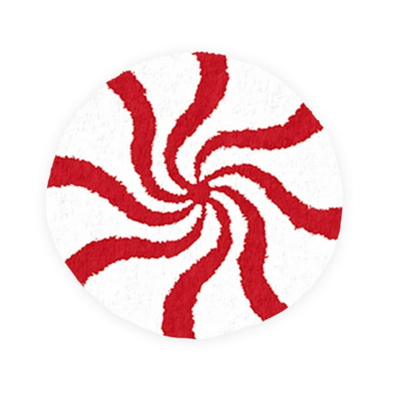 Beautynvta Christmas Round Rug, Large Christmas Area Rug, Plush Non-Slip Washable Rug Carpet for Xmas Holiday Entryway Living Room Bedroom Indoor Decoration, 31.5''