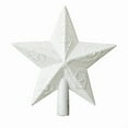 thumbnail image 1 of Beautynvta Christmas Star Tree Topper, 7.87'' White Glitter Plastic Pentagram Treetop Topper Decor for Indoor Office New Year Holiday Christmas Tree Decorations, 1 of 3
