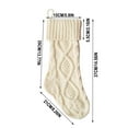 thumbnail image 1 of Beautynvta Christmas Stockings, 14.6'' Small Knitted Stocking Gifts & Decorations, Personalized Xmas Hanging Stocking for Holiday Christmas Party Family Decor, White, 1 of 5