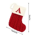 thumbnail image 1 of Beautynvta Christmas Stockings with Initials, 7'' Small Embroidered Letter Knit Red White Christmas Stocking, Personalized Letter Stockings for Christmas Xmas Tree Holiday Fireplace, A, 1 of 2