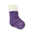 thumbnail image 1 of Beautynvta Christmas Stockings, Large Glitter Sequin Christmas Gift Stockings with White Super Soft Plush Cuff for Christmas Xmas Tree Holiday Fireplace, 17.7''x10.2'', Purple, 1 of 6