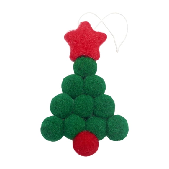 Beautynvta Christmas Tree Decor, Small Tree, Hanging Decor for Christmas Tree, Gift Basket, Indoor Decorations, 3.3"x1.9", Green