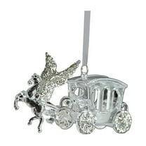 Beautynvta Christmas Tree Decorations, Shiny Crystal Flying Carriage Pendant, Personauzed Christmas Gifts, Exquisite Christmas Hanging Ornaments for Wedding Birthday Holiday Decor