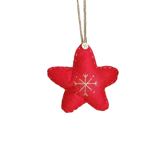 Beautynvta Christmas Tree Hanging Decoration, Felt Fabric Star Christmas Tree Shaped Hanging Ornament for Christmas Tree Ornaments Christmas Decorations
