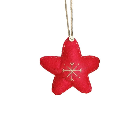 Beautynvta Christmas Tree Hanging Decoration, Felt Fabric Star Christmas Tree Shaped Hanging Ornament for Christmas Tree Ornaments Christmas Decorations