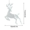 thumbnail image 1 of Beautynvta Christmas Tree Ornament, Transparent Acrylic Christmas Tree Reindeer Snowflake Decoration Pendant, Small Pendant Hanging Ornament for Xmas Tree Holiday Decor, 1 of 5