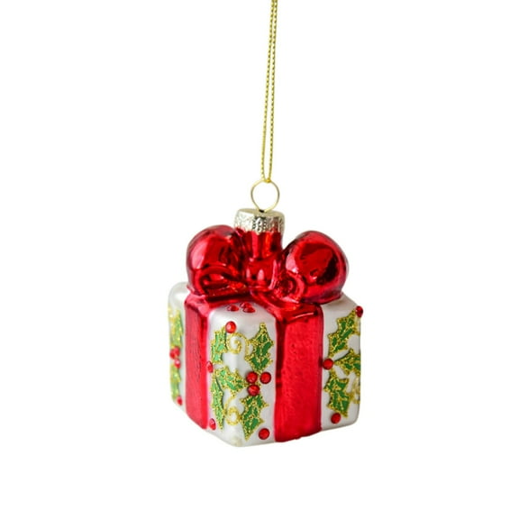 Beautynvta Christmas Tree Ornaments, Christmas Glass Snowman and Tree Decorations, Christmas Decorations for Tree, Vintage Christmas Hanging Decor for Holidays Home Decor