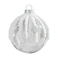 thumbnail image 1 of Beautynvta Christmas Tree Ornaments Decorations, 3.54'' Clear Glitter Painted Christmas Ball Star Hanging Pendants, Xmas Glass Hanging Ornament for Holiday Party Wedding Decor, 1 of 3