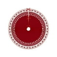 thumbnail image 1 of Beautynvta Christmas Tree Skirt, 35.4'' Red White Christmas Tree Snowflake Reindeer Painted Tree Skirt, Winter Xmas Tree Mat Decorations for Home Party Holiday Decorations, 1 of 6