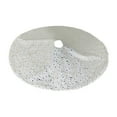 thumbnail image 1 of Beautynvta Christmas Tree Skirt, 35.4'' White Plush Sequin Star Decorative Tree Skirt, Small Xmas Tree Mat Base Cover for Merry Christmas Party Holiday Xmas Tree Decorations, 1 of 6