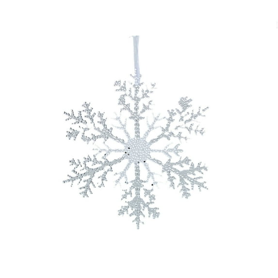 Beautynvta Clear Crystal Christmas Ornaments for Tree Decorations, Hanging Acrylic Snowflake Icicle Ornaments, Christmas Tree Pendants Holiday Party Decoration Pendants