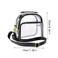 thumbnail image 1 of Beautynvta Clear Sling Bag, PVC Chain Crossbody Bag, Lightweight Waterproof Shoulder Bag, Casual Chest Daypack for Hiking, Stadium or Concerts, Black, 1 of 2