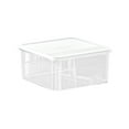 thumbnail image 1 of Beautynvta Clear Storage Box for Fridge, Stackable Refrigerator Organizer Bins with Lids, Plastic Storage Bins for Fruit, Vegetable, Drinks, 7x7x3.5 In, 1 of 9