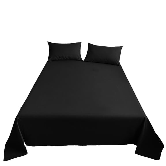 Beautynvta Bed Sheets, Comfortable Microfiber Fabric Sheet, Bed Sheets Queen Size with Breathability, Soft, Wrinkle Free, Breathable, Refreshing Feeling, 70.87" x 90.55", Black