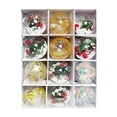thumbnail image 1 of Beautynvta Chrismas Balls Ornaments, Shatterproof Plastic Transparent Tree Balls with Fillers, Hanging Ornaments Chrismas Decorations for Tree Home Office Party Decor, 12 Pcs, 2.4", 1 of 4
