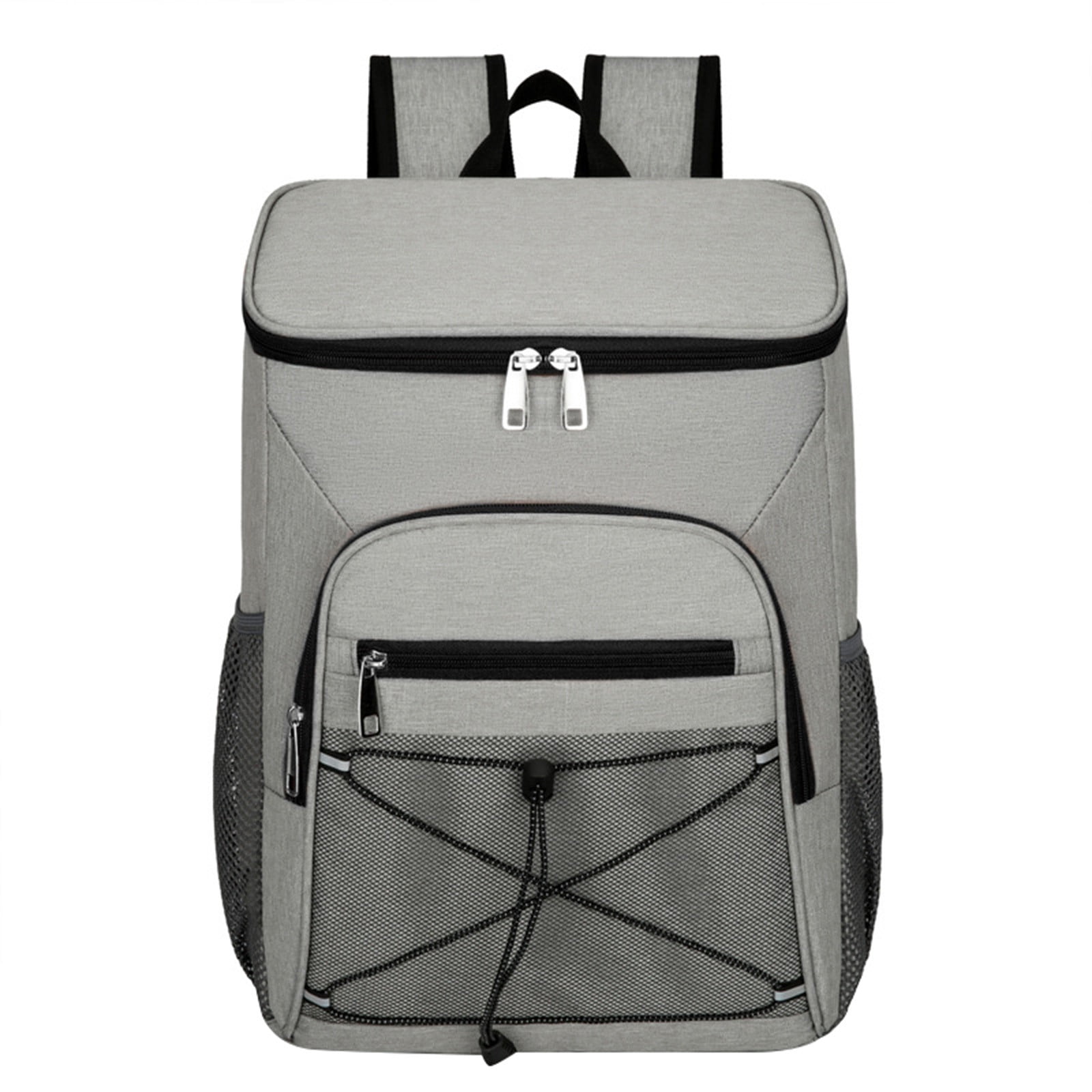 Beautynvta Cooler Backpack, Soft Camping Insulated Leakproof Cooler Bag, Waterproof Cooler Ice Chest Beer Bag for Lunch Picnic Beach Work Trip, 11.8" x 5.9" x 17.3", Gray