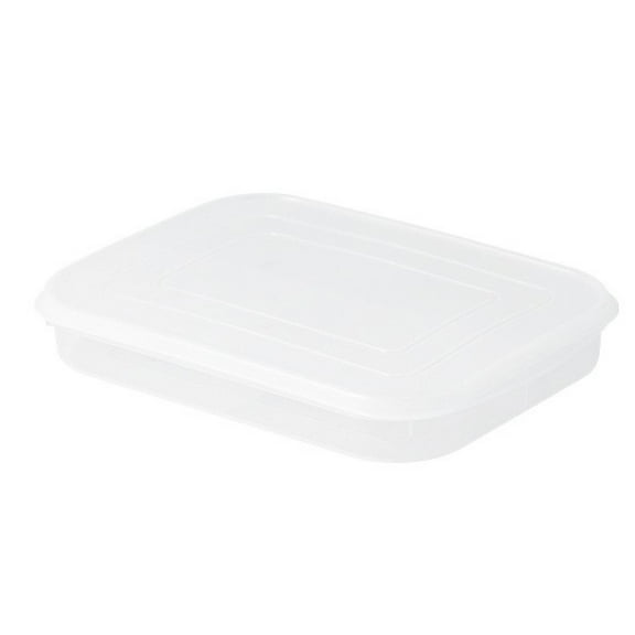 Beautynvta Divided Serving Tray with Lid, Snackle Box Container Food Storage Containers with 4 Compartment for Veggies, Snack, Fruit, Nuts, Meat, 10.2" x 7.3" x 1.5", White