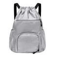 thumbnail image 1 of Beautynvta Clearance Drawstring Backpack, Oxford Cloth Basketball Backpack Soccer Gym Bag for Boys, Football Backpack with Ball and Shoe Compartment, 14.6" x 7.5" x 18.9", Gray, 1 of 8
